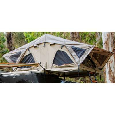 4x4 roof top tent car off road camping tent with 280g polyester-cotton green and beige color